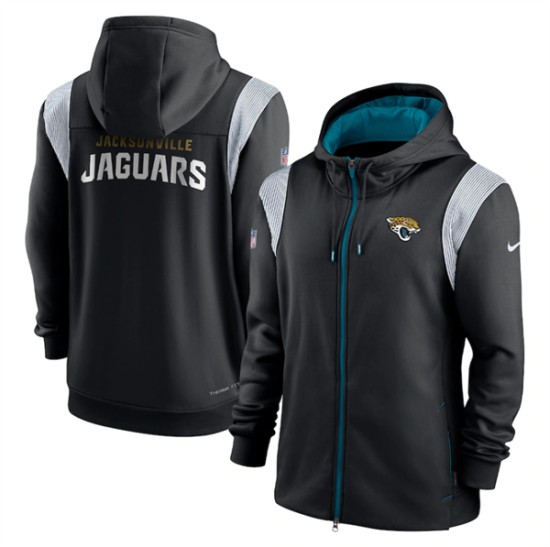 Men's Jacksonville Jaguars Black Zipper Hoodie